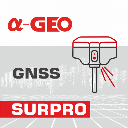 GNSS-приёмник Alphageo A5 PLUS с контроллером A-Tab, ПО SurPRO и вехой.
