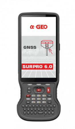 GNSS-приёмник Alphageo A5 PLUS с контроллером A-Tab, ПО SurPRO и вехой.